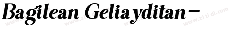 Bagilean Geliayditan字体转换